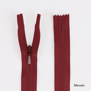 Invisible Zips - 60cm - Marsala