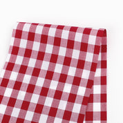 Gingham Cotton Poplin - Pomegranate