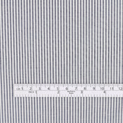 Small Stripe Cotton / Silk Voile - Ink