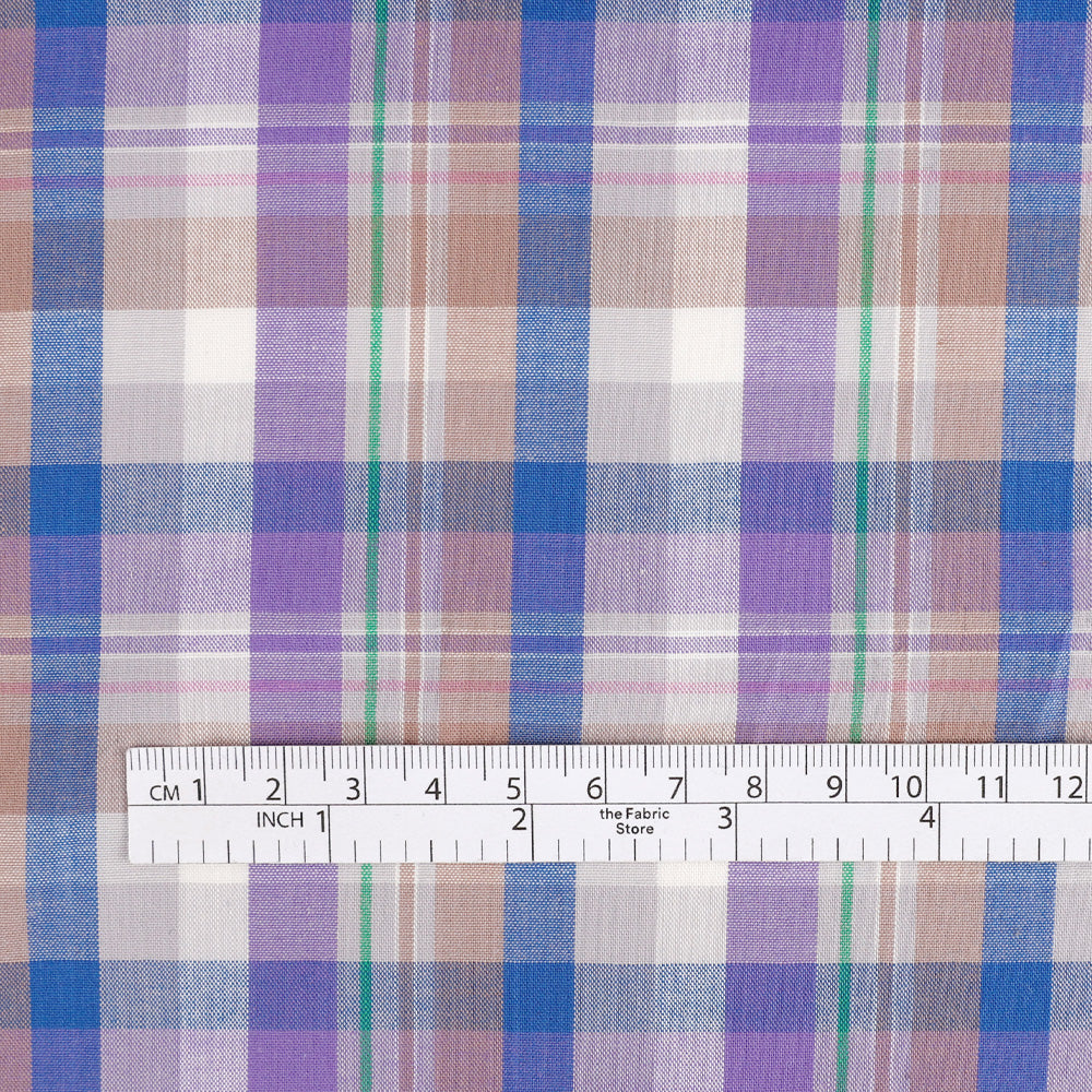 Plaid Cotton Shirting - Lavender