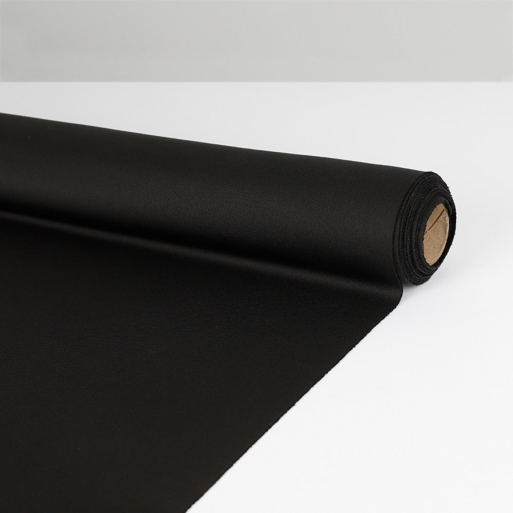 Heavyweight Mottled Stretch Knit - Black