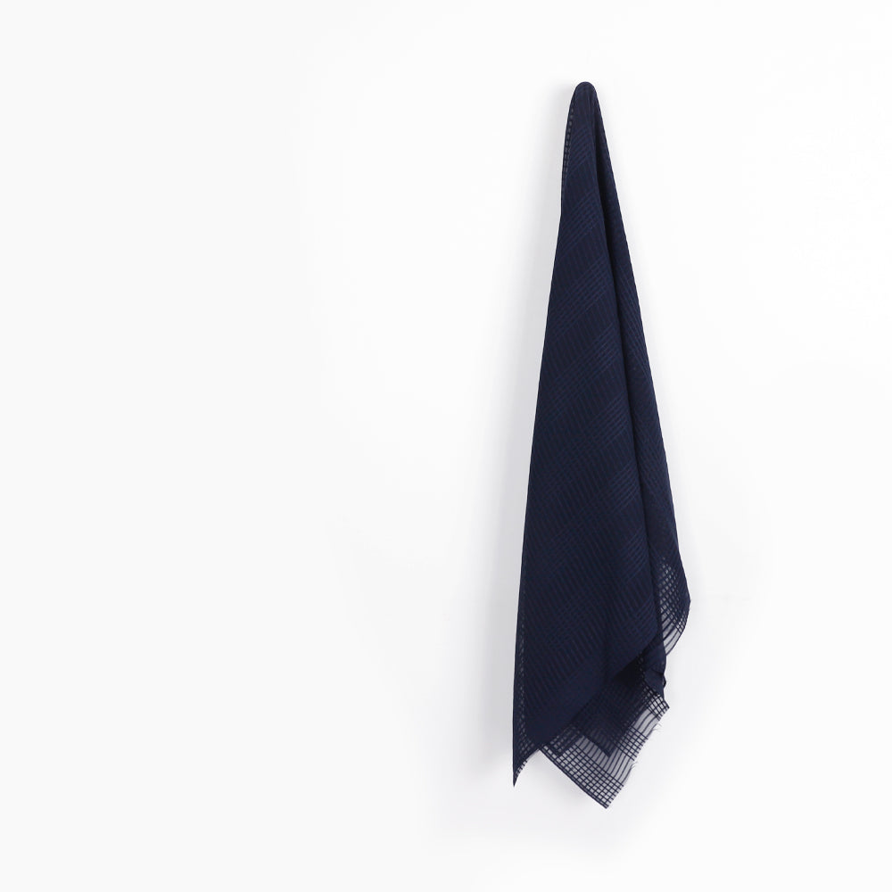 Sheer Check Silk - Midnight