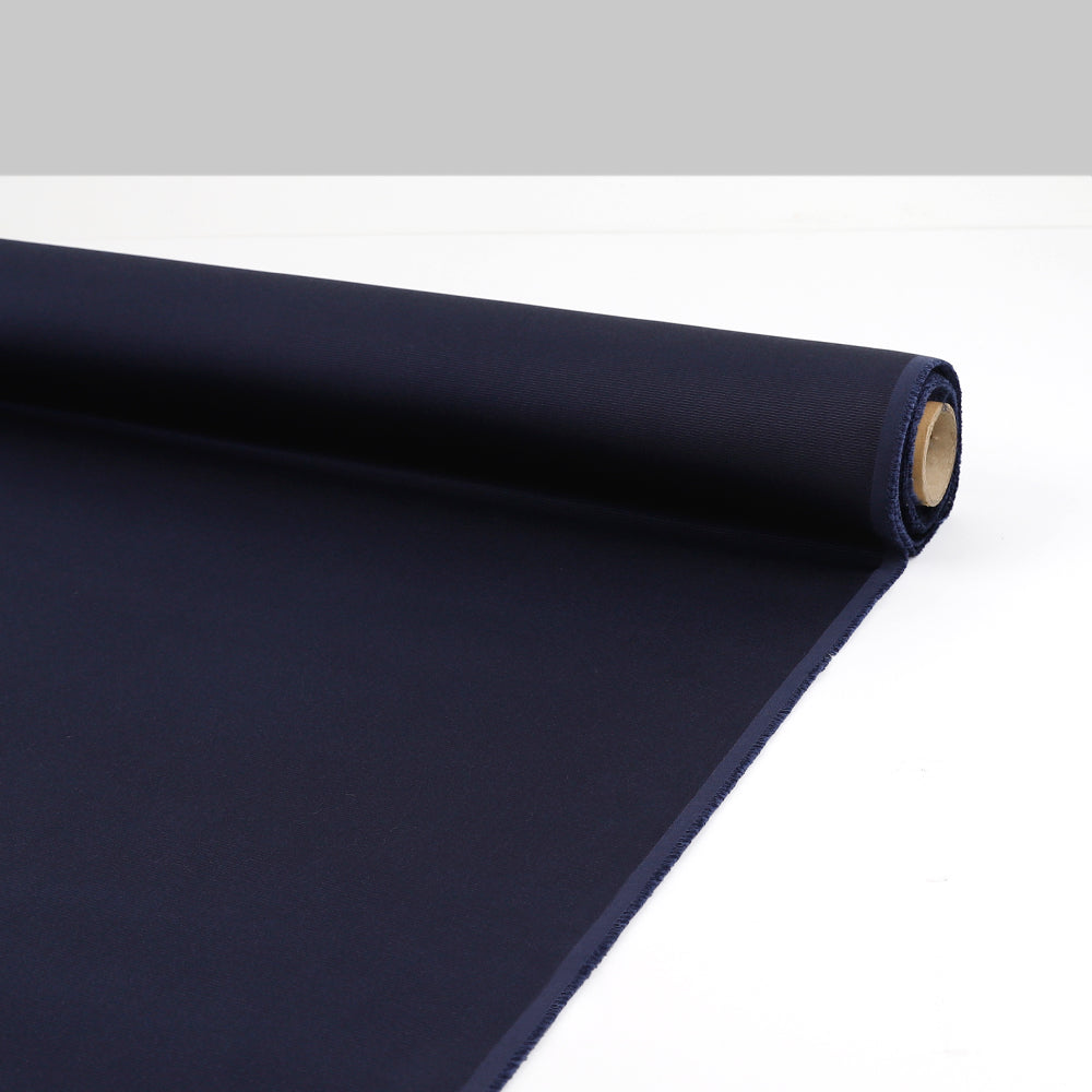 Silk / Cotton Ottoman - Navy