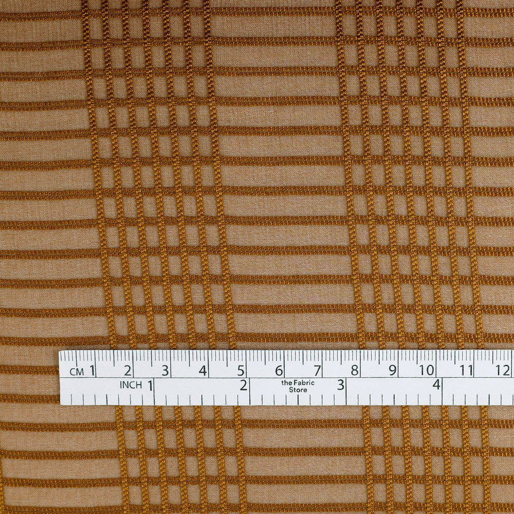 Sheer Check Silk - Ginger