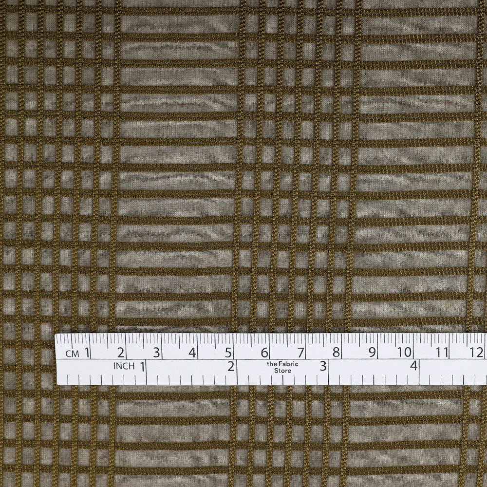 Sheer Check Silk - Oak
