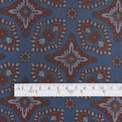 Ornate Cotton Twill - Bright Navy Mix