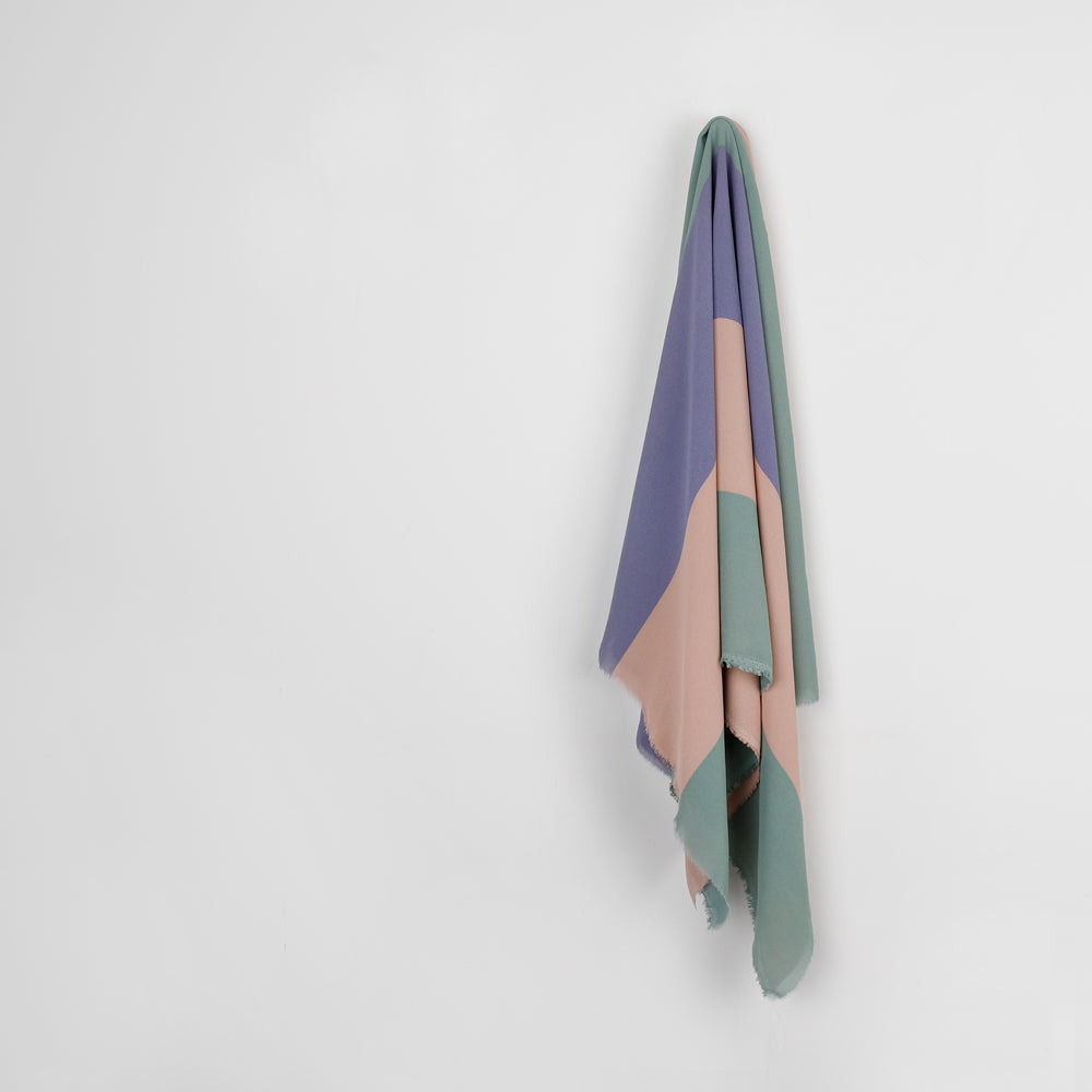 Panel Stripe Viscose Georgette - Pastel