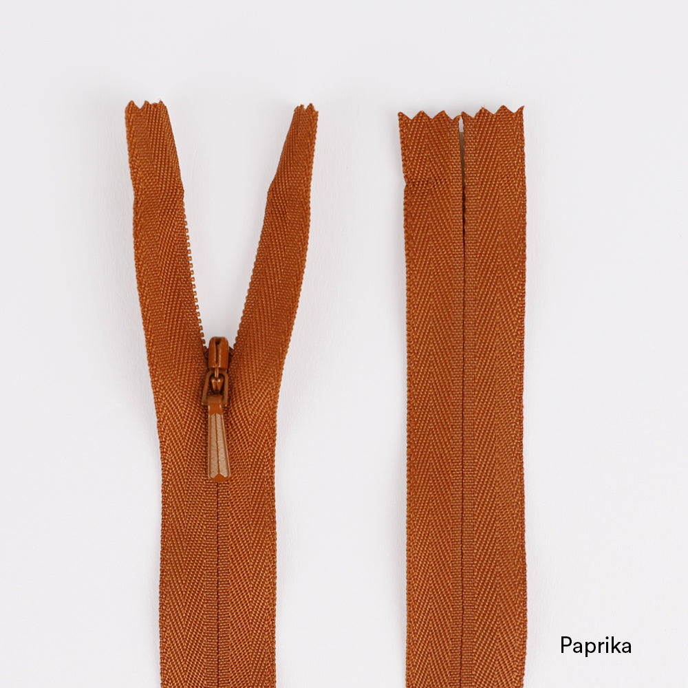 Invisible Zips - 23cm - Paprika