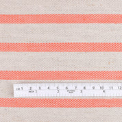 Striped Linen / Rayon - Natural / Coral