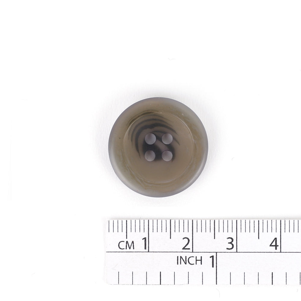 Matt Translucent Button 23mm - Pebble