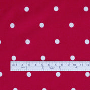 Polka Dot Viscose Georgette - Fuschia