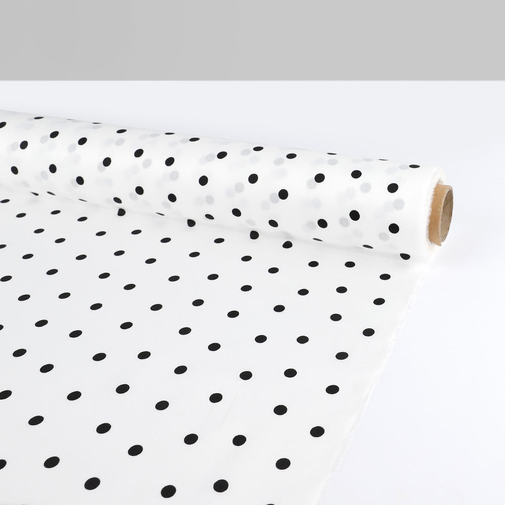 Polka Dot Cotton Sateen - Ivory