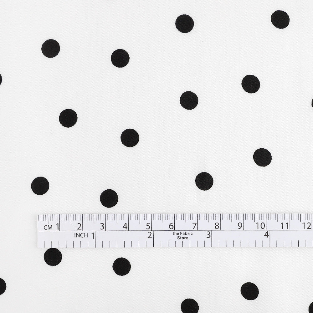 Polka Dot Cotton Sateen - Ivory