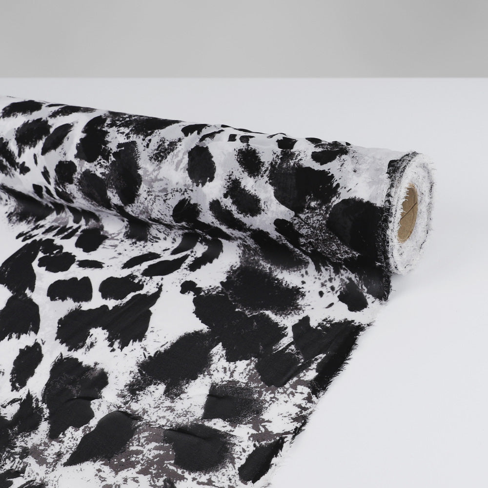 Paint Daubs Stretch Silk Georgette