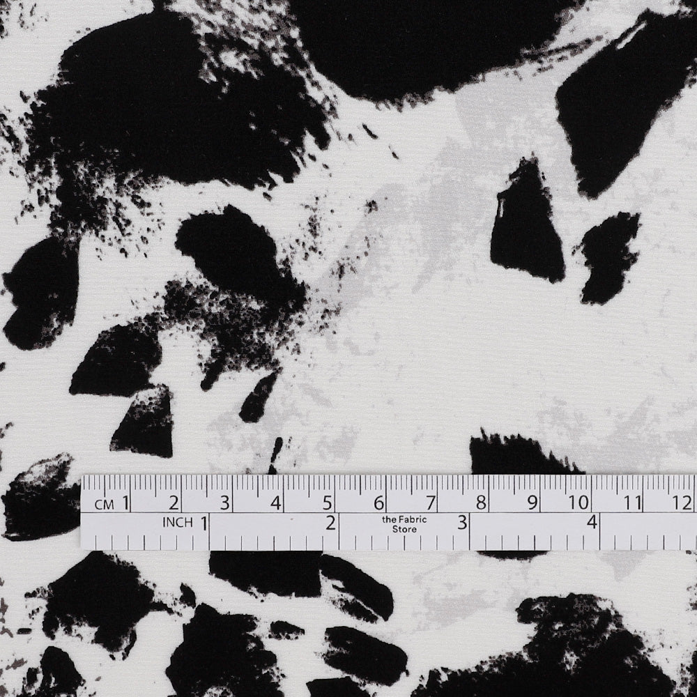 Paint Daubs Stretch Silk Georgette