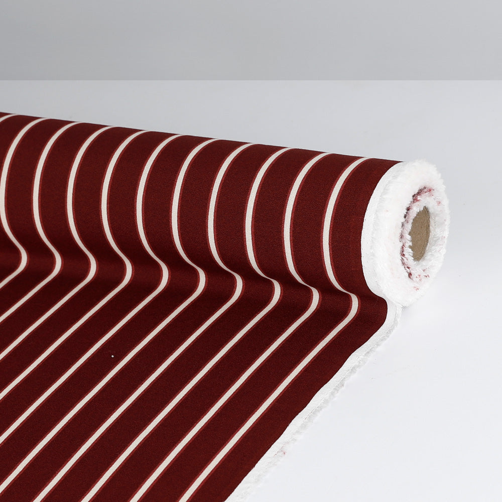 Shadow Stripe Crepe - Maroon