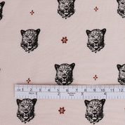 Leopard Motif Viscose Challis - Taffy