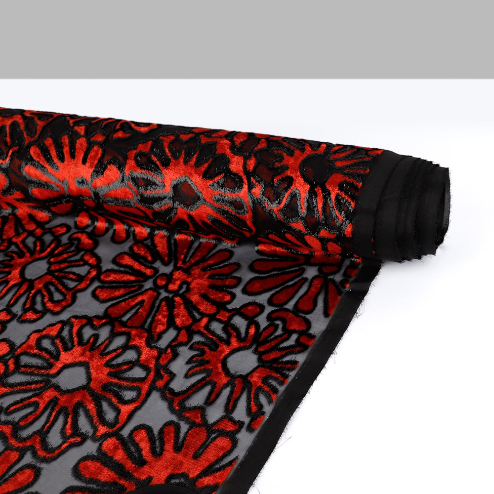 Aster Devoré Velvet - Red