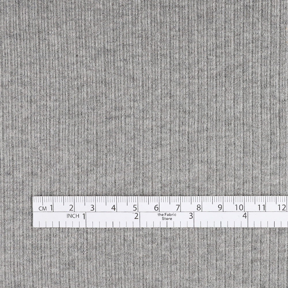 GOTS Organic Cotton Rib - Grey Marle