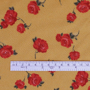Small Rose Viscose Georgette - Dijon