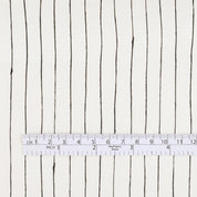 Drawn Pinstripe Viscose Satin - Ivory
