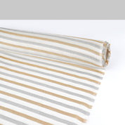 Metalic Weft Stripe Silk - Ivory