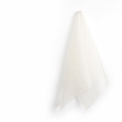 Sheer Self Stripe Silk Organza - Ivory