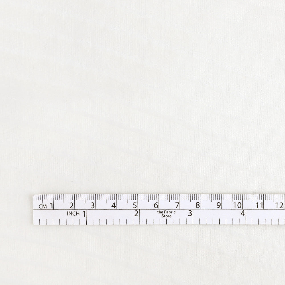 Sheer Self Stripe Silk Organza - Ivory