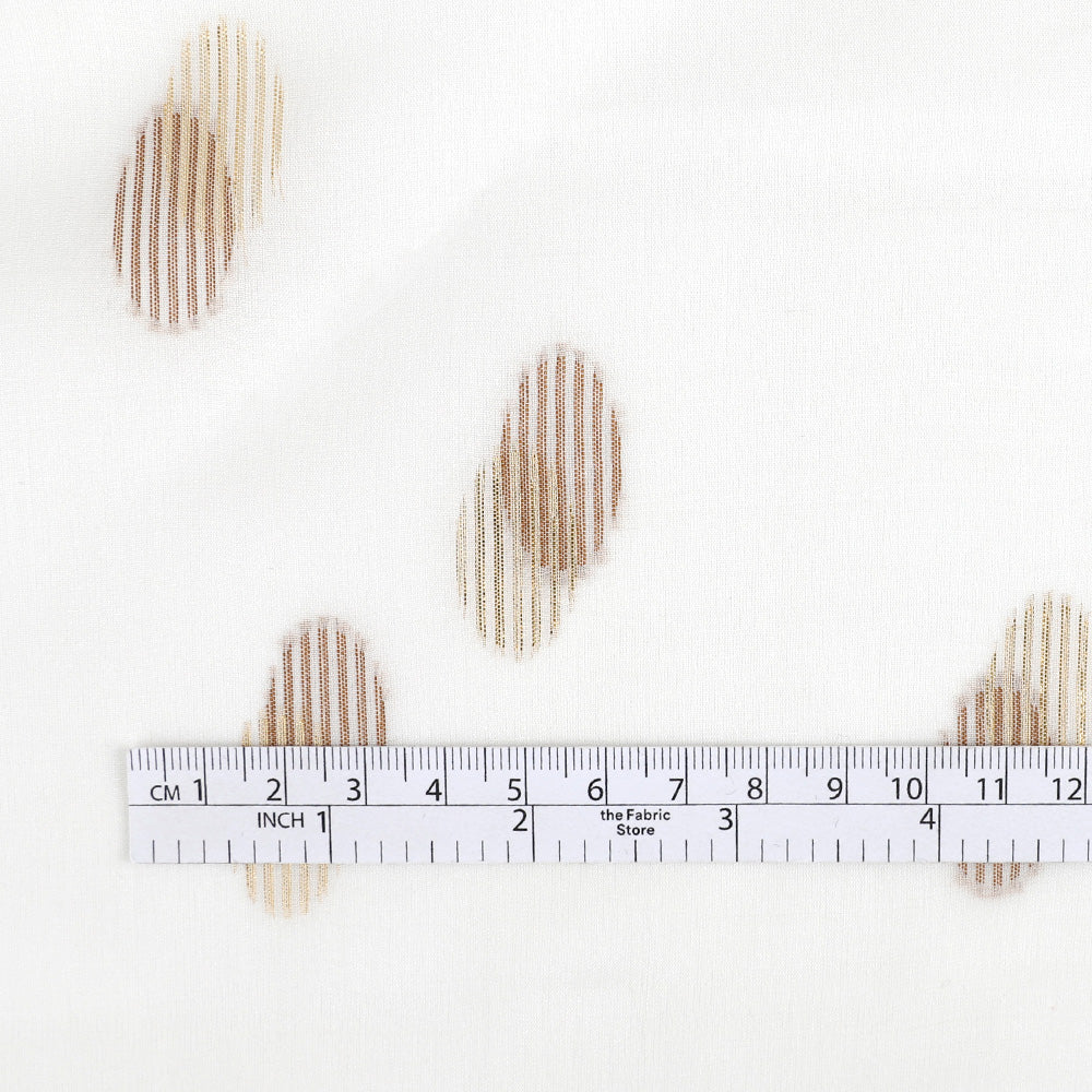 Striped Shadow Dot Silk / Poly - Gold