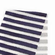 Sheer Velour Stripe Viscose Knit - Cream / Navy