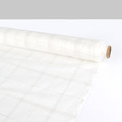 Tri Windowpane Check Silk Chiffon - Gold