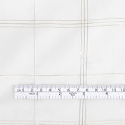 Tri Windowpane Check Silk Chiffon - Gold