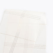 Tri Windowpane Check Silk Chiffon - Gold