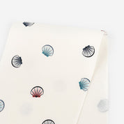 Seashell Stretch Cotton Shirting - Off White