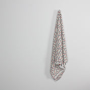 Square Print Poly Satin - Red