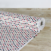 Square Print Poly Satin - Red