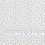 Tiny Paisley Viscose Challis - White
