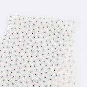 Tiny Paisley Viscose Challis - White