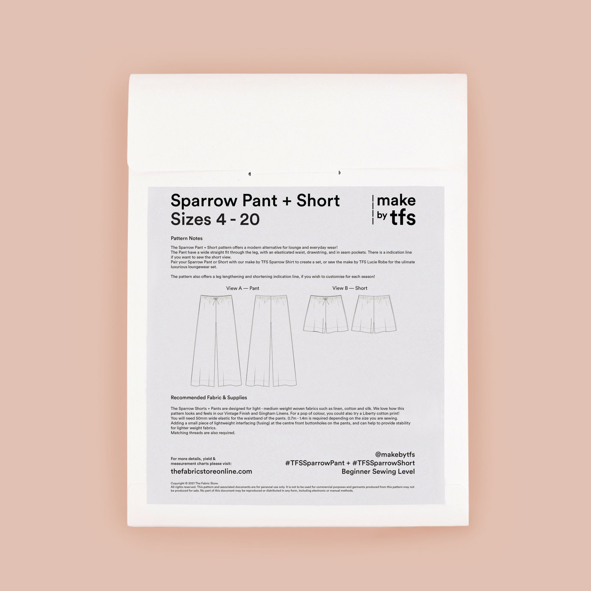Make by TFS - Sparrow Pant + Short / Paper