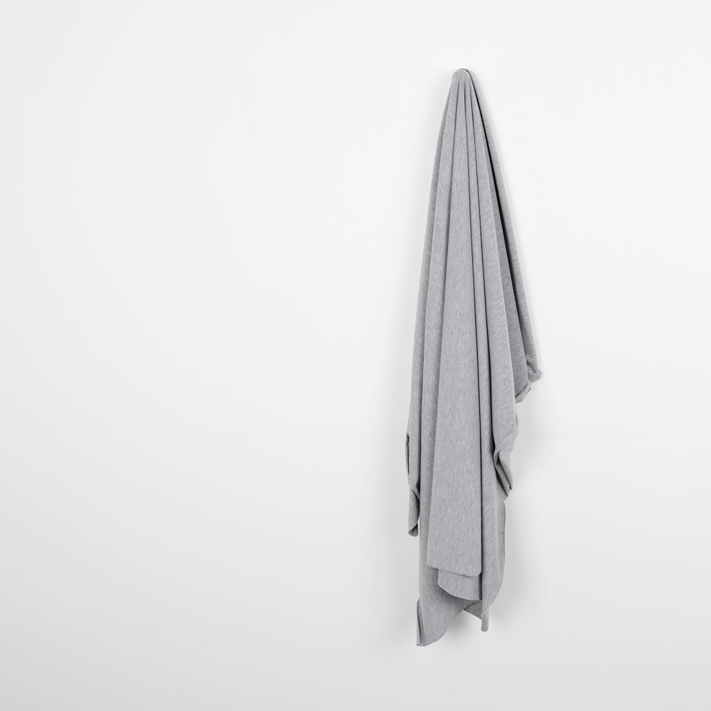 Stretch Poly / Cotton Jersey - Ash Marle