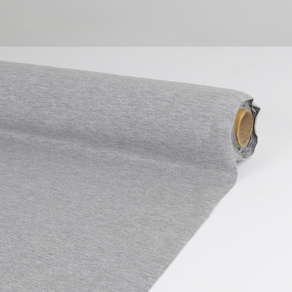 Stretch Poly / Cotton Jersey - Ash Marle