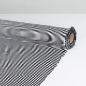 Candy Stripe Ottoman - Black