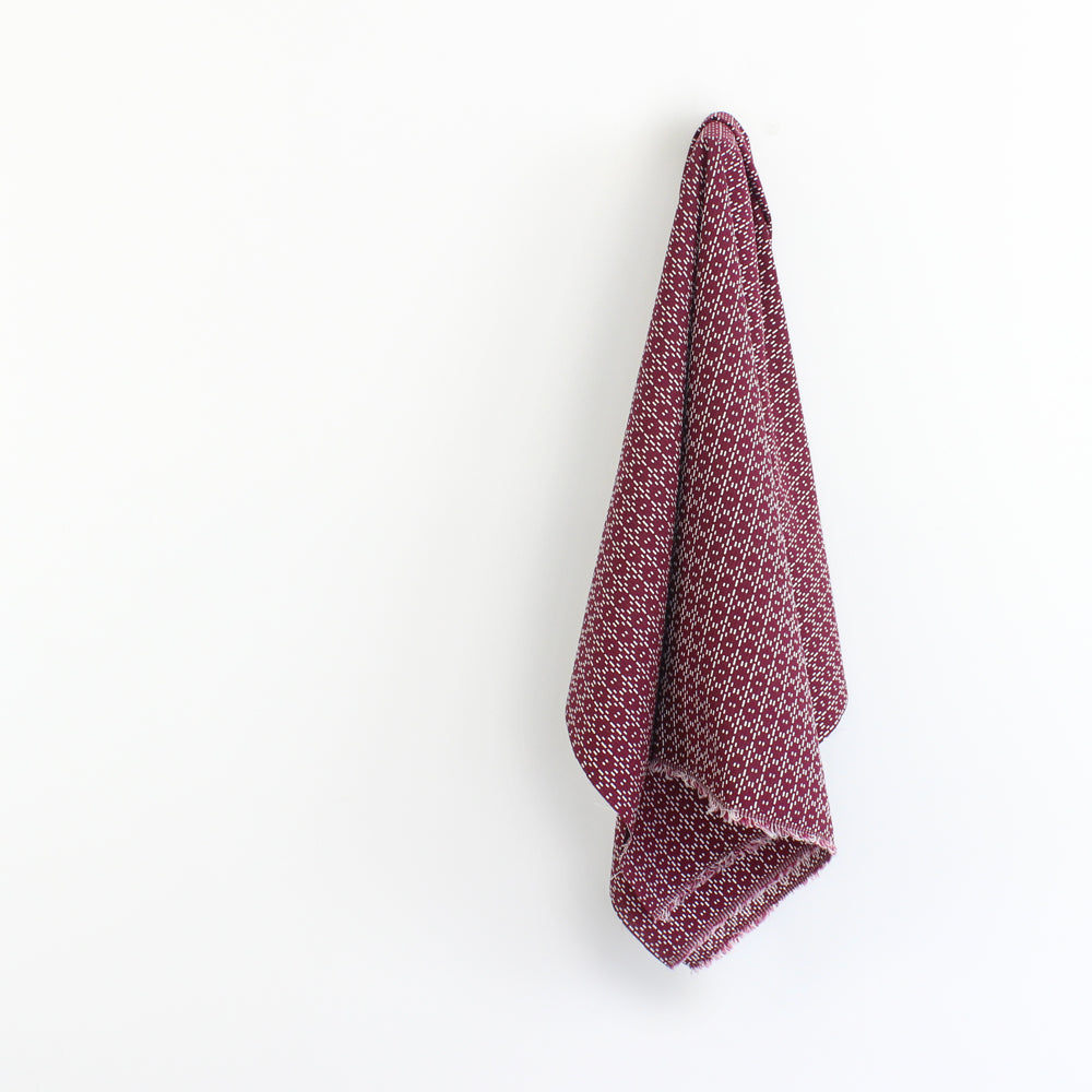 Textured Cotton Weave - Burgundy
