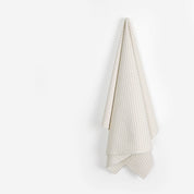 Upcycled Classic Striped Chambray – Ecru/Blue