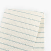 Upcycled Classic Striped Chambray – Ecru/Blue