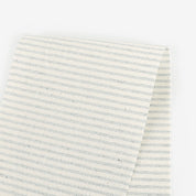 Upcycled Fine Striped Chambray – Ecru/Blue