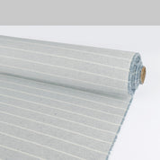 Upcycled Wide Striped Chambray – Blue/Ecru