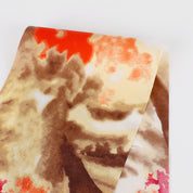 Watercolour Hibiscus Strech Cotton - Cerise