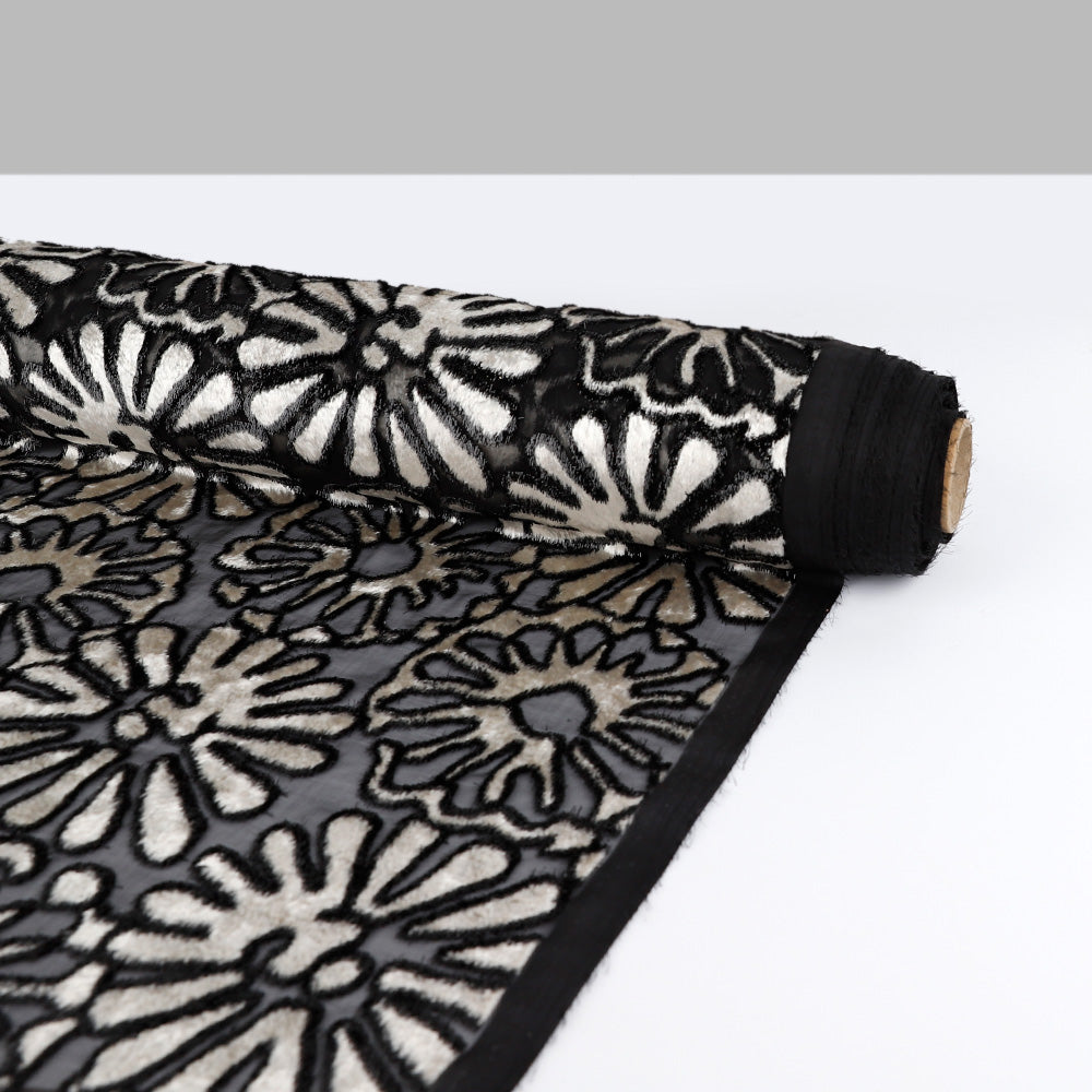 Aster Devoré Velvet - Ivory