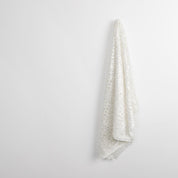 Silver Foil Lace - White